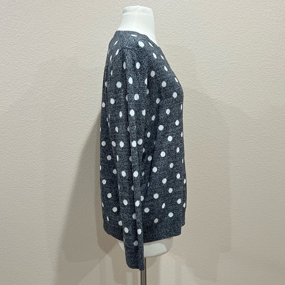 Charter Club Grey Marled Polka-Dot Sweater Size Large - Picture 5 of 8